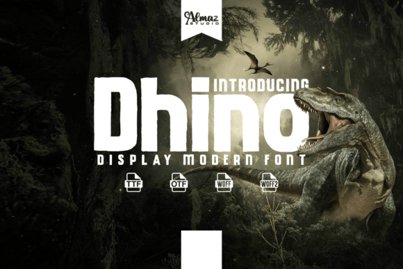 Dhino: A Playful Display Font for Brand Identity