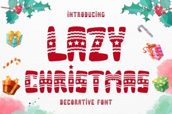 Lazy Christmas: A Playful Display Font for Editors