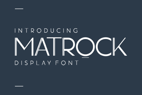 Matrock: A Unique Display Font for Web Design